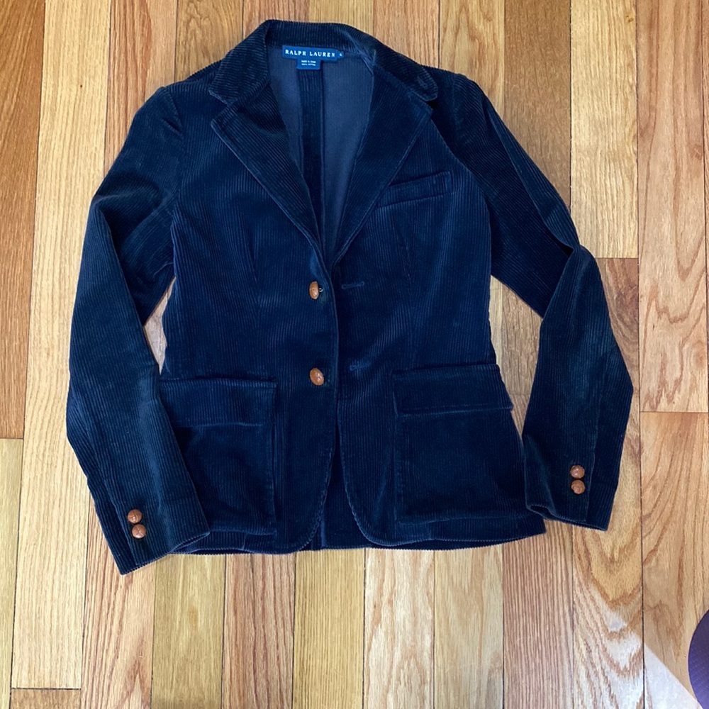 Ralph Lauren Navy Corduroy Blazer